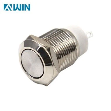 Kovinski gumb z osvetljenim obročem 12 mm